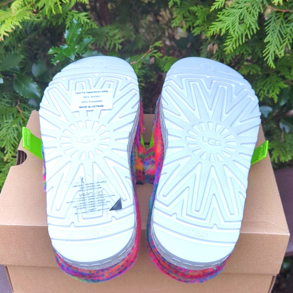 UGG Multicolor Fluffy Sandals - Picture 9 of 13